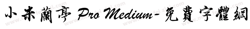 小米兰亭 Pro Medium字体转换